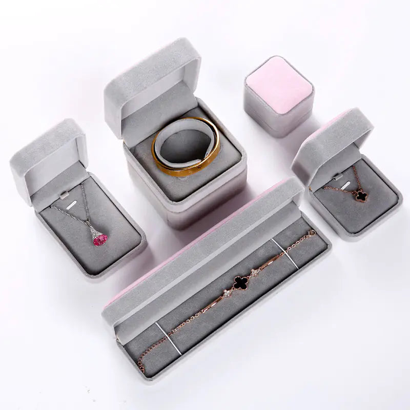 Velvet Jewelry Box for Accessories and Bracelets