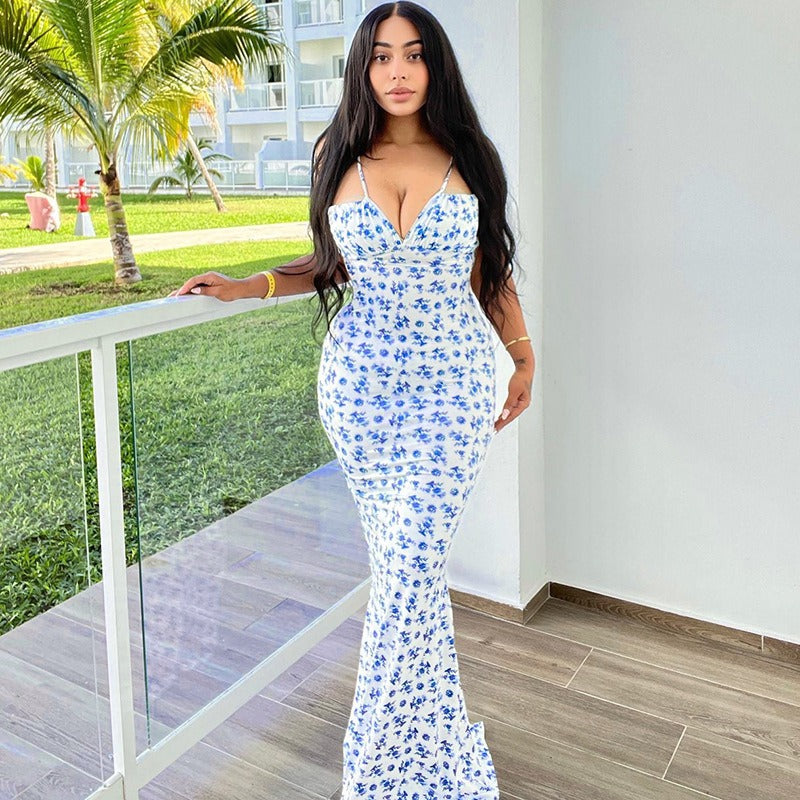Verdant Vibe™Floral slim and sexy long dress