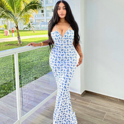 Verdant Vibe™Floral slim and sexy long dress