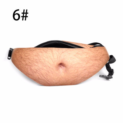 Novelty Fake Belly Waist Bag
