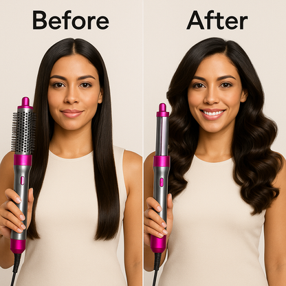 LuxeTress™5-in-1 Hot Air Brush and Curling Iron Styler