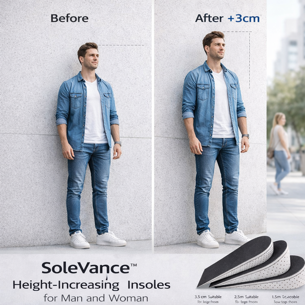 SoleVance™ Height-Increasing Insoles for Man and Woman