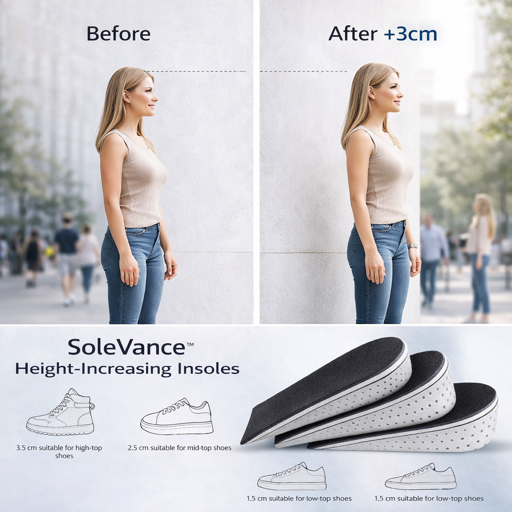 SoleVance™ Height-Increasing Insoles for Man and Woman