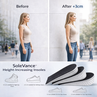 SoleVance™ Height-Increasing Insoles for Man and Woman