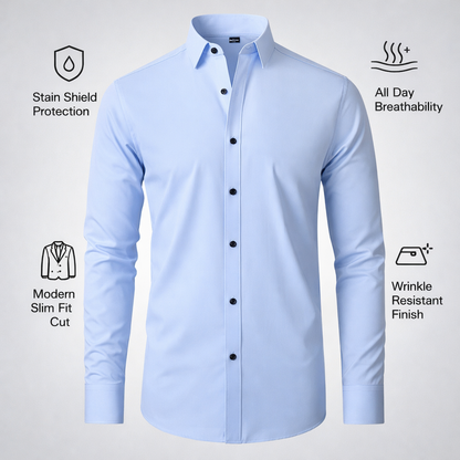 Prestivo™Mens Dress Shirts Long Sleeve