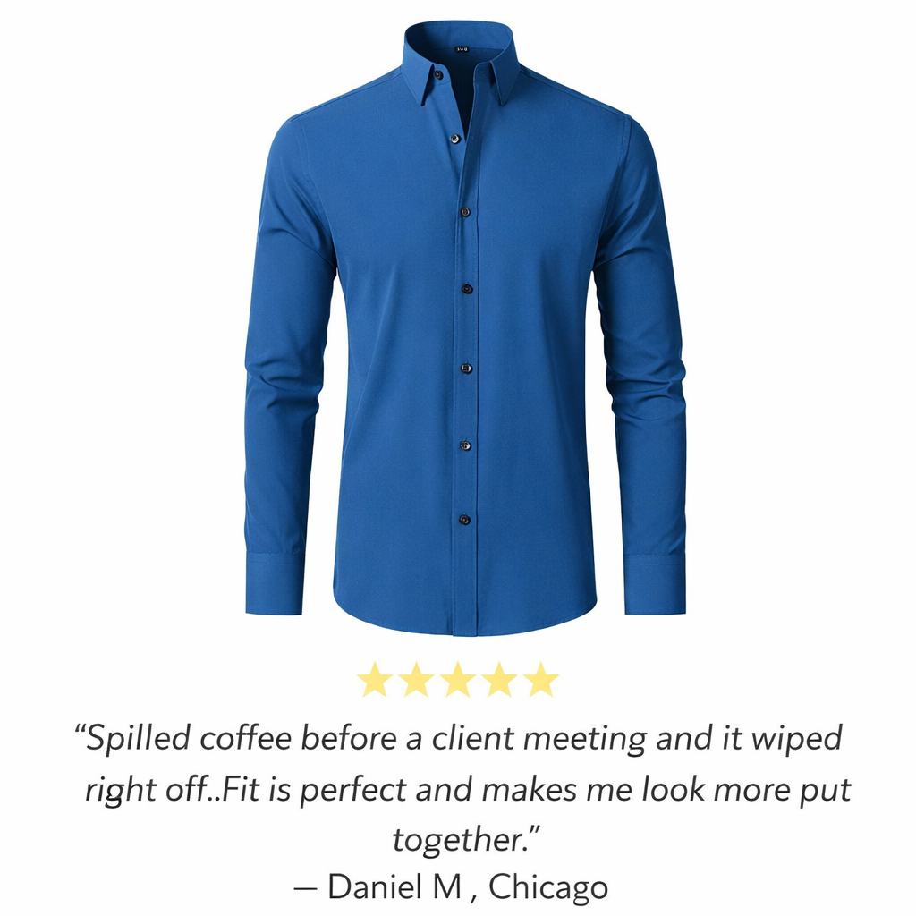 Prestivo™Mens Dress Shirts Long Sleeve