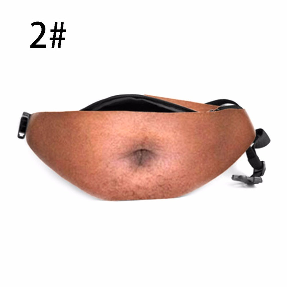 Novelty Fake Belly Waist Bag