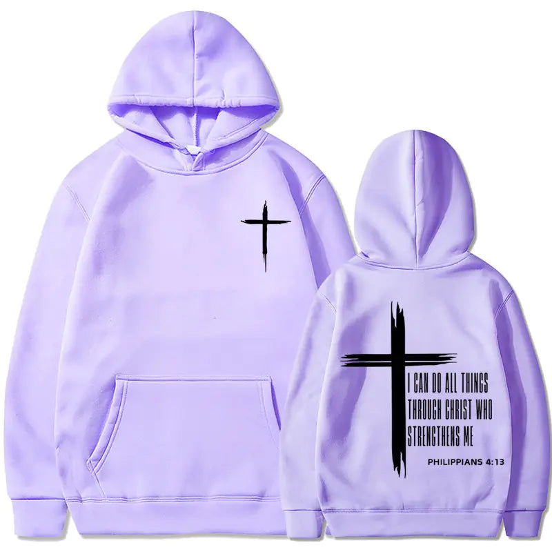 RetroCrucifixTMChrist Motivational Hoodie