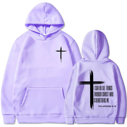 RetroCrucifixTMChrist Motivational Hoodie