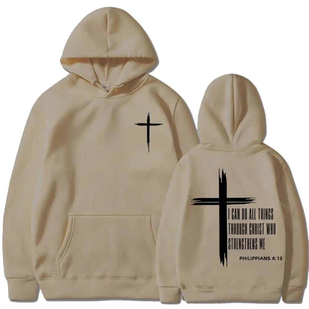 RetroCrucifixTMChrist Motivational Hoodie