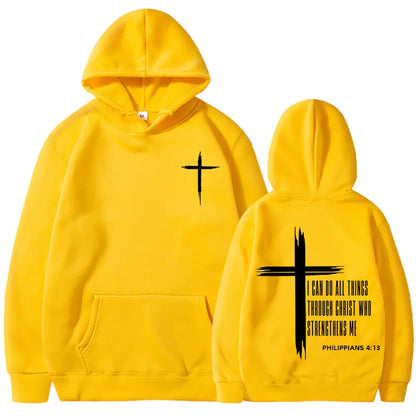 RetroCrucifixTMChrist Motivational Hoodie
