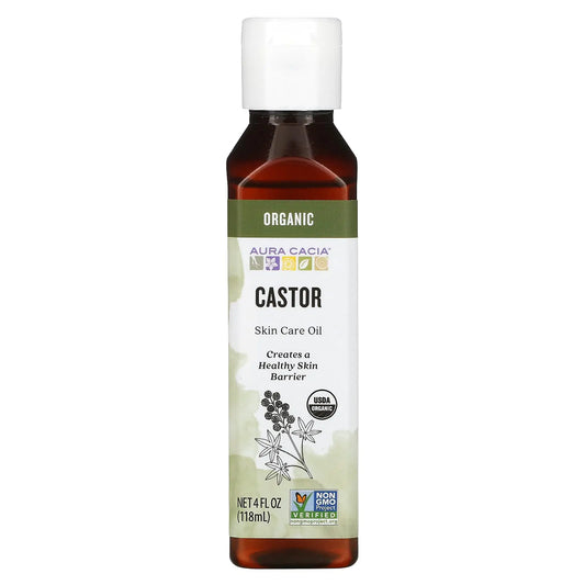 Aura Cacia Skin Care Oil - Organic Castor Oil - 4 Fl Oz
