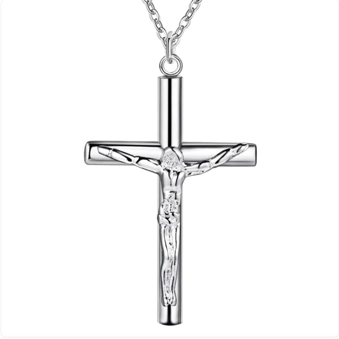 S925 Silver Jesus Cross Necklace