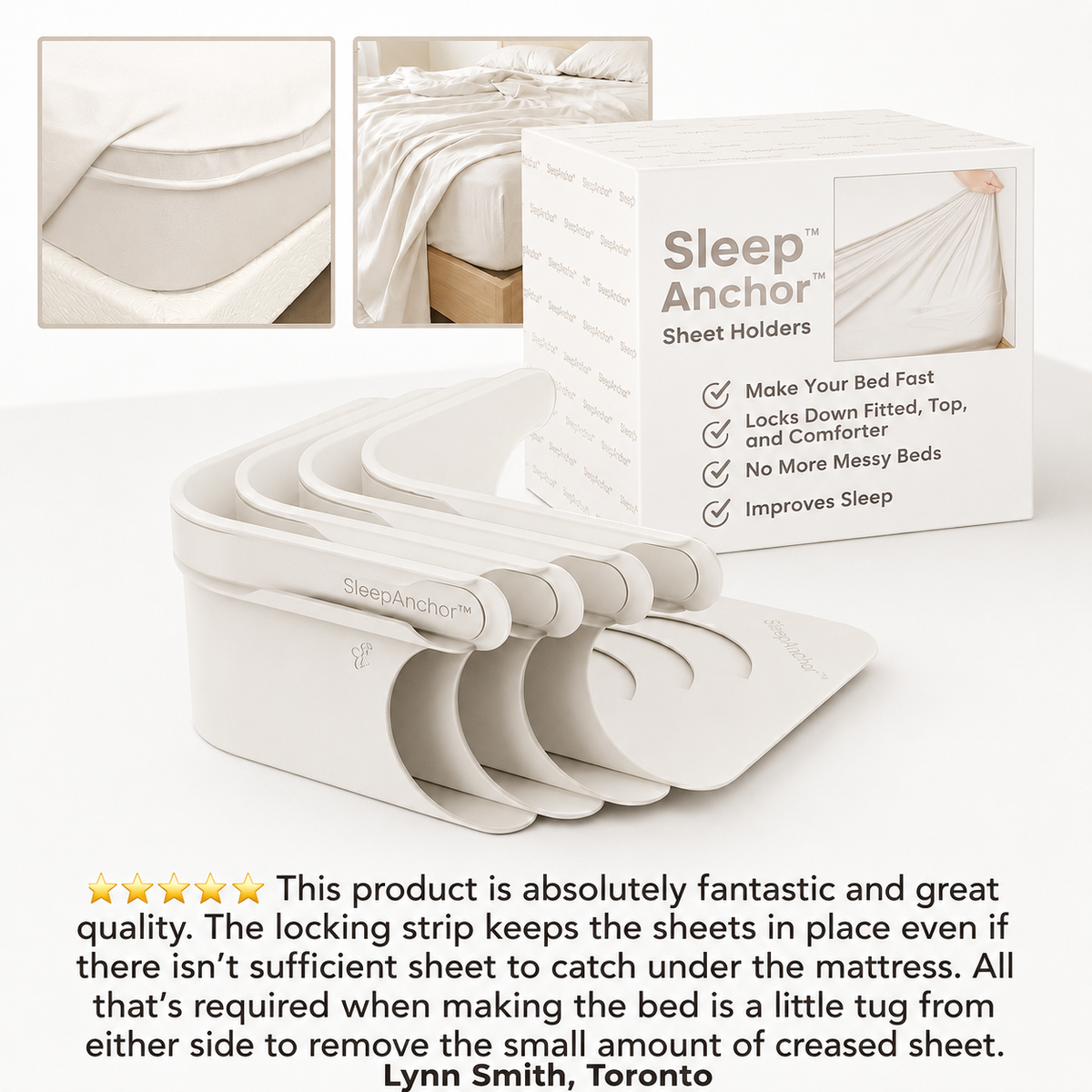 SleepAnchor™Bed Sheet Holders