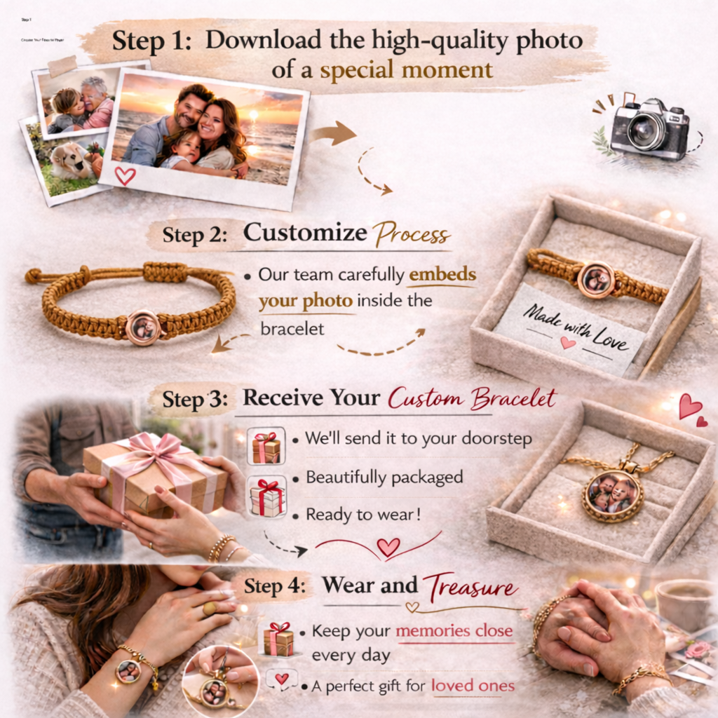 LoveOrbit™Personalized Circle Photo Bracelet