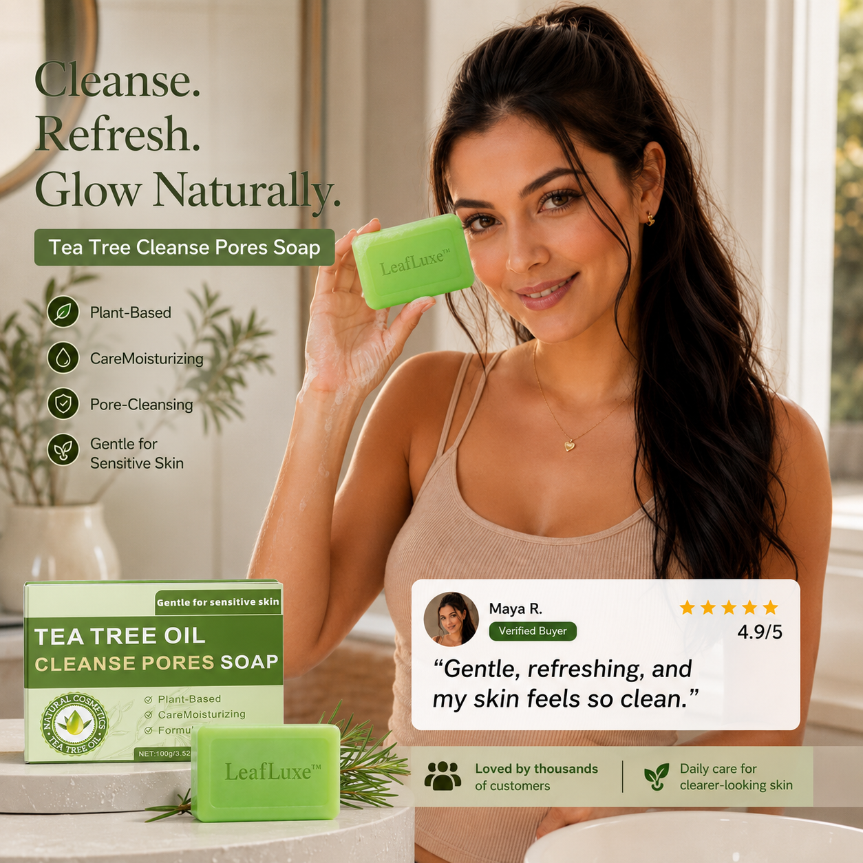LeafLuxe™Tea Tree Soap