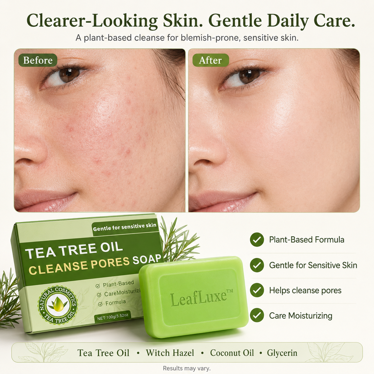 LeafLuxe™Tea Tree Soap
