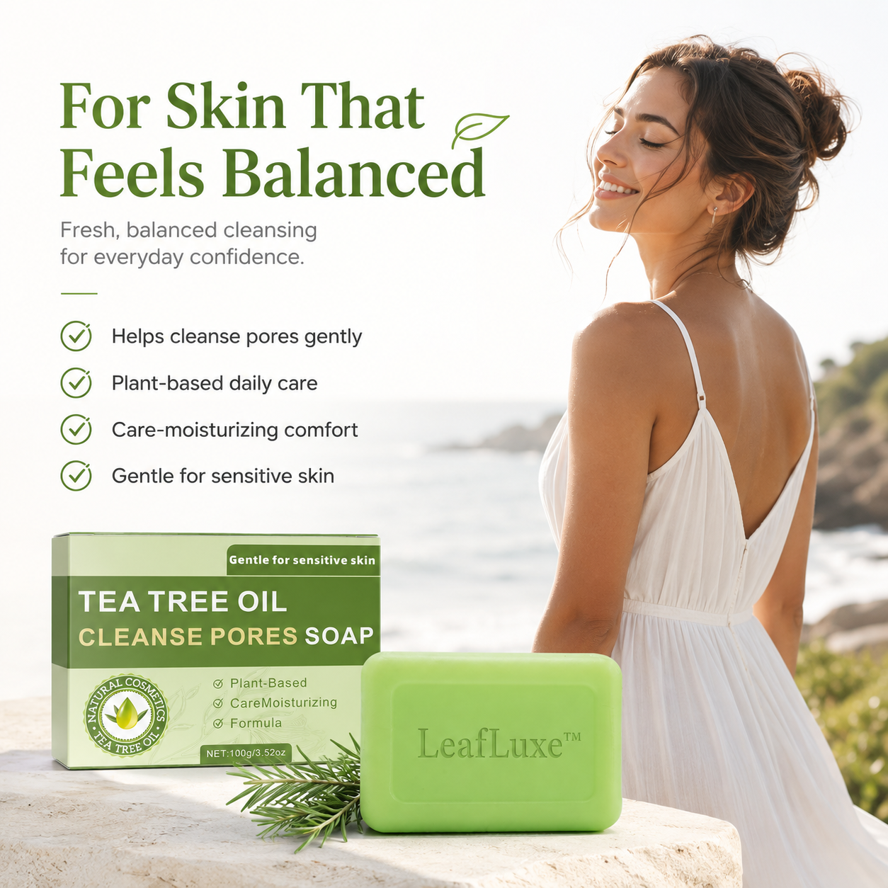LeafLuxe™Tea Tree Soap