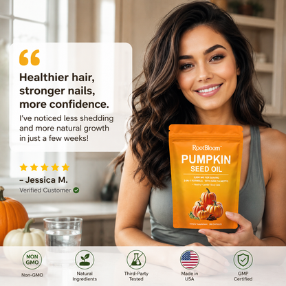 RootBloom™Pumpkin Seed Oil Capsules  for Hair Growth - Non-GMO
