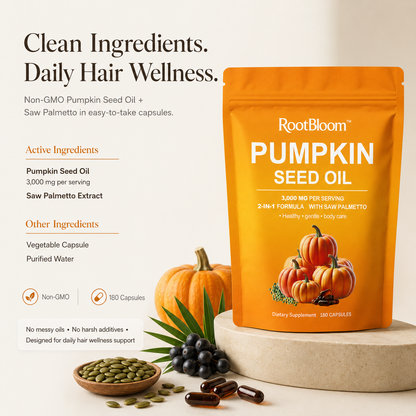 RootBloom™Pumpkin Seed Oil Capsules  for Hair Growth - Non-GMO