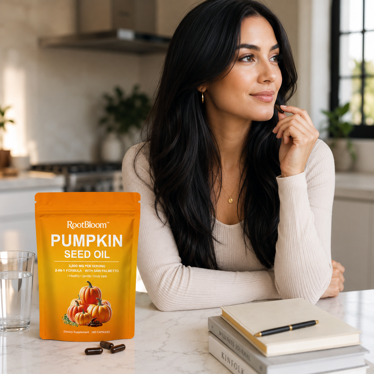 RootBloom™Pumpkin Seed Oil Capsules  for Hair Growth - Non-GMO
