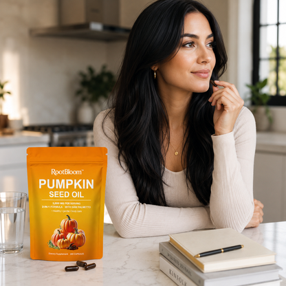 RootBloom™Pumpkin Seed Oil Capsules  for Hair Growth - Non-GMO
