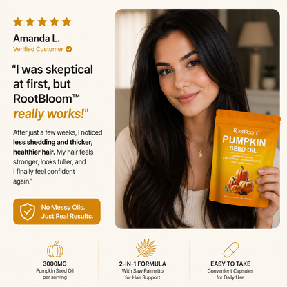RootBloom™Pumpkin Seed Oil Capsules  for Hair Growth - Non-GMO