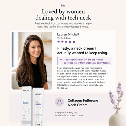 Nuvarelle™Collagen Fullerene Tightening Neck Cream Reduces Wrinkles and Double Chin