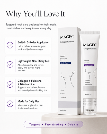 Nuvarelle™Collagen Fullerene Tightening Neck Cream Reduces Wrinkles and Double Chin