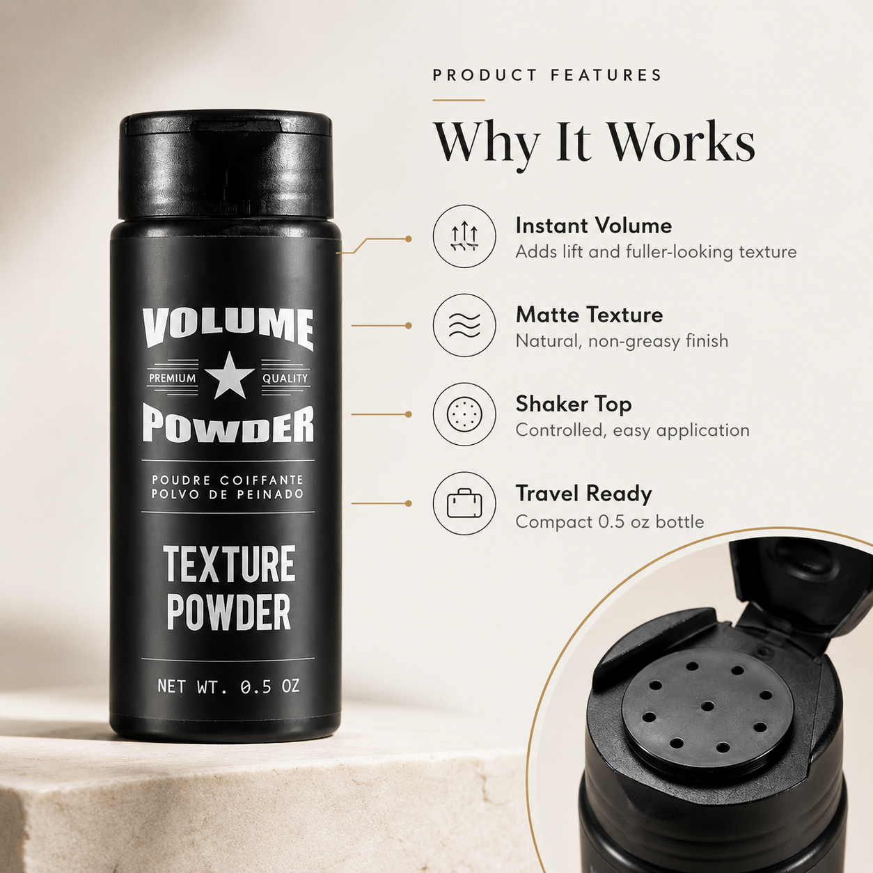 VOLUMATE™Hair Fluffy Powder Natural Refreshing Oil Control