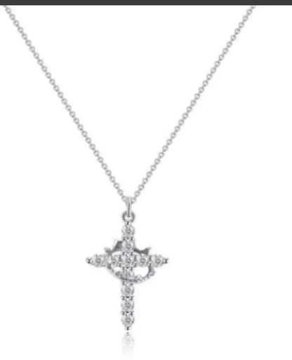 Crown Cross Necklace