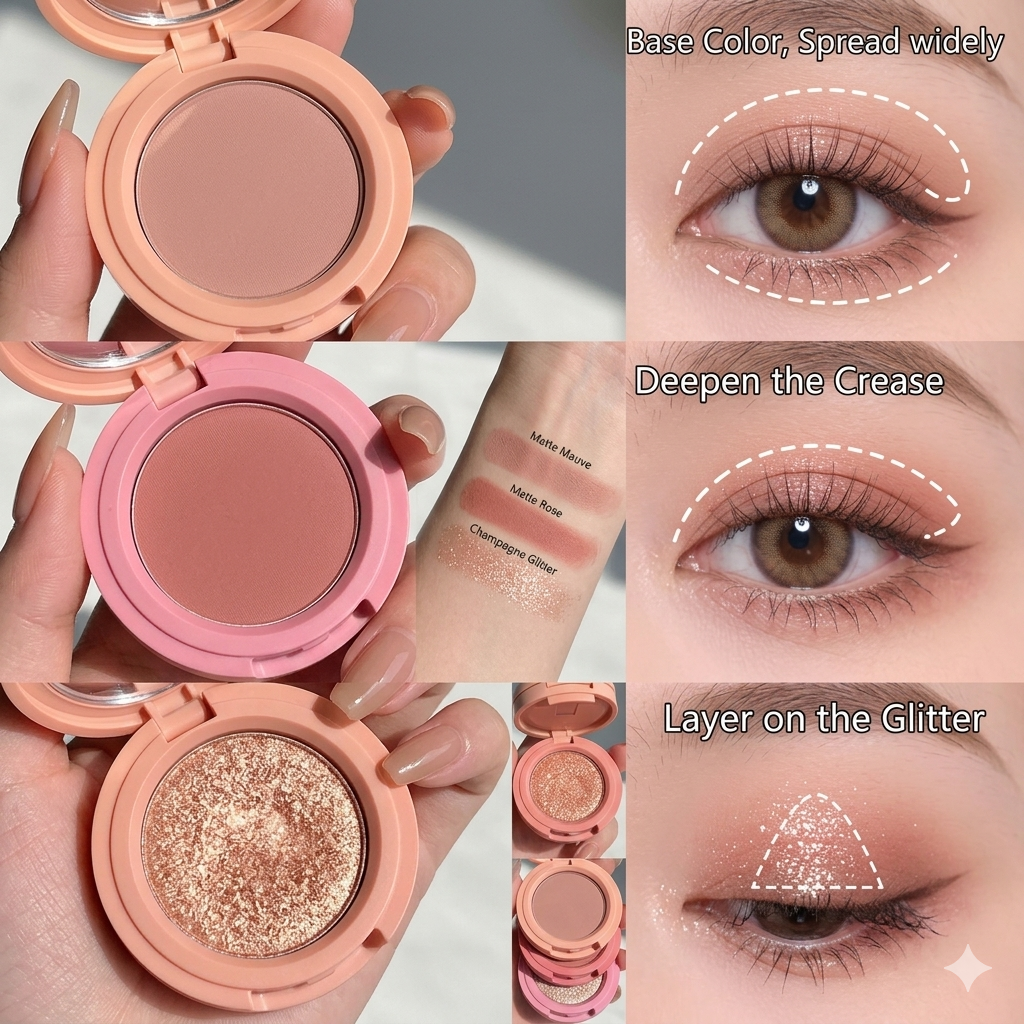 LuxeBlend™Three-Layer Eye Shadow Palette