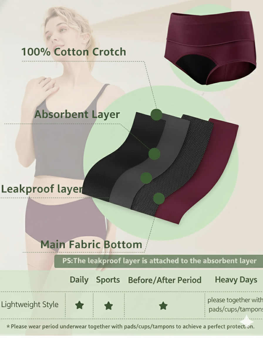 SecureHer™Menstrual Panties for Women