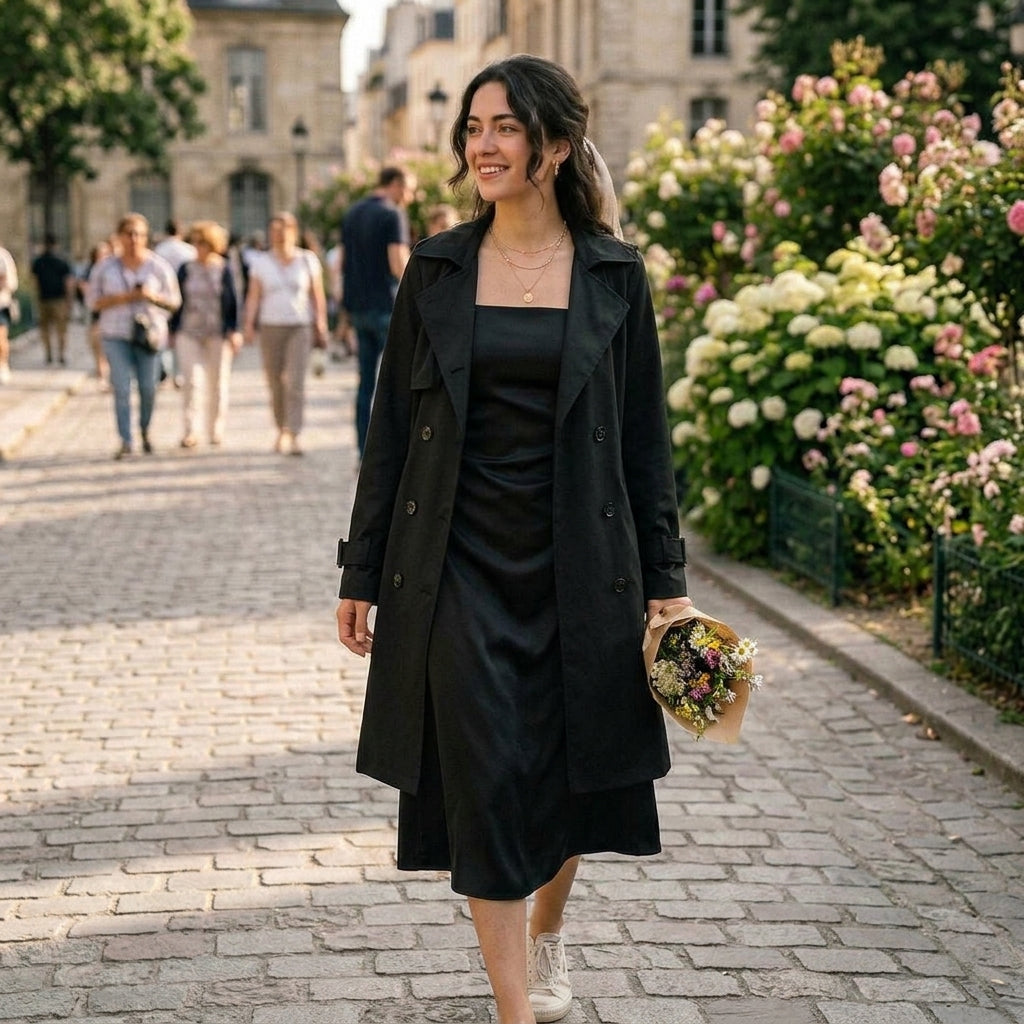 Noiréa™ Black Camisole Dress