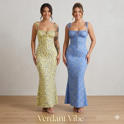 Verdant Vibe™Floral slim and sexy long dress