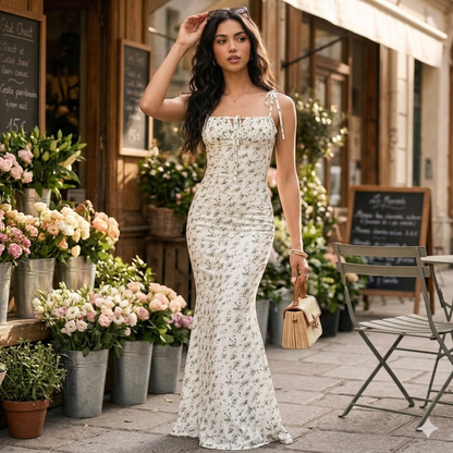 Verdant Vibe™Floral slim and sexy long dress