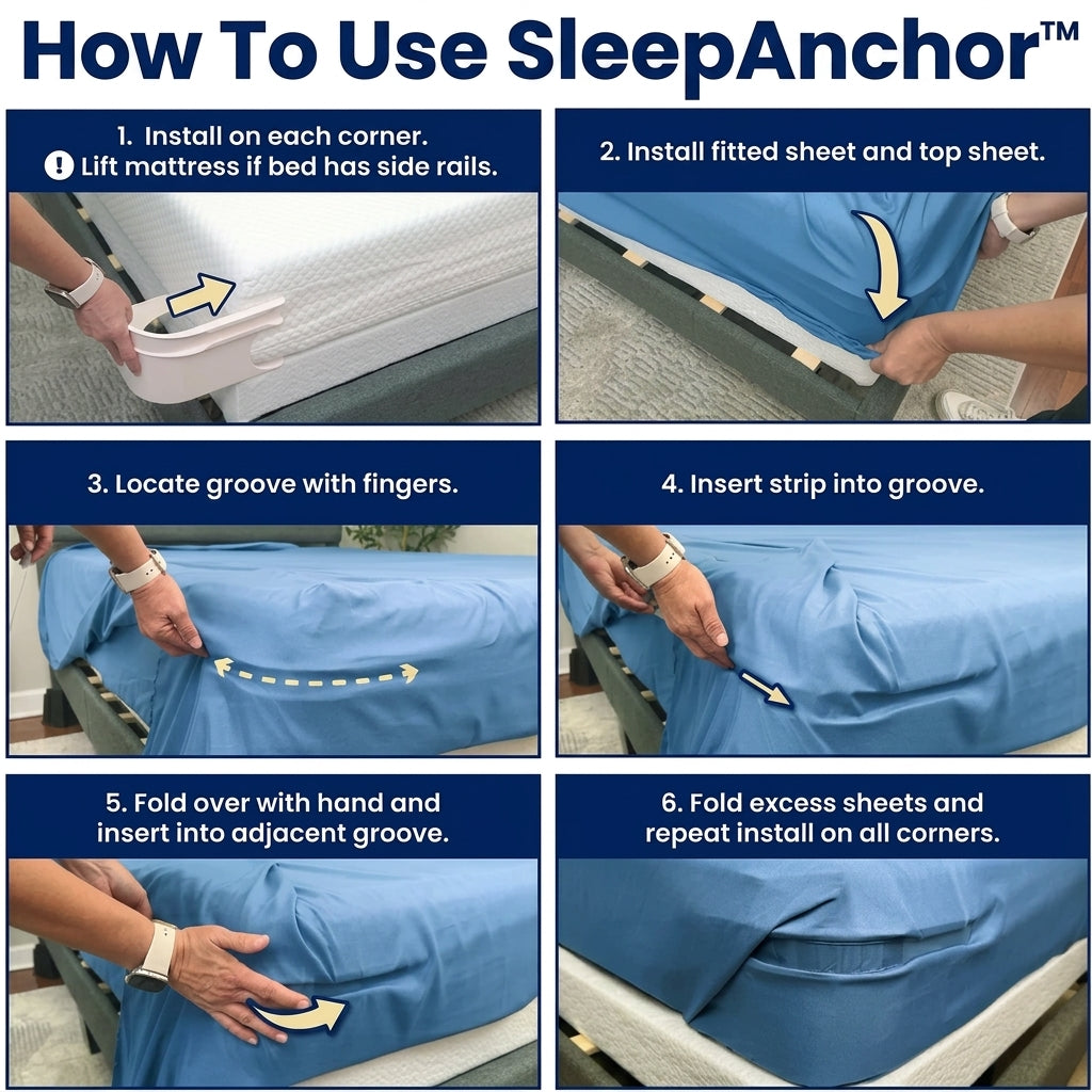 SleepAnchor™Bed Sheet Holders