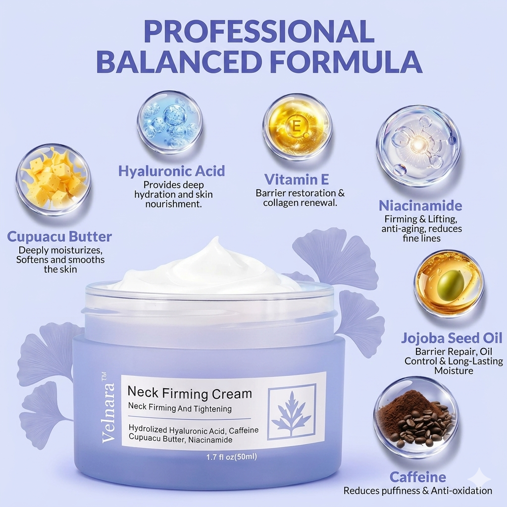 Velnara™Neck Cream – Lightens, Firms, and Smooths Fine Lines.