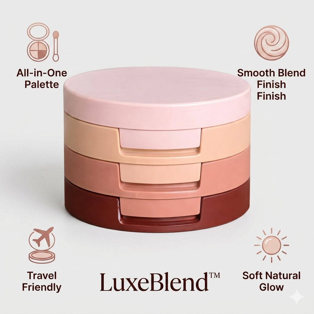 LuxeBlend™Three-Layer Eye Shadow Palette