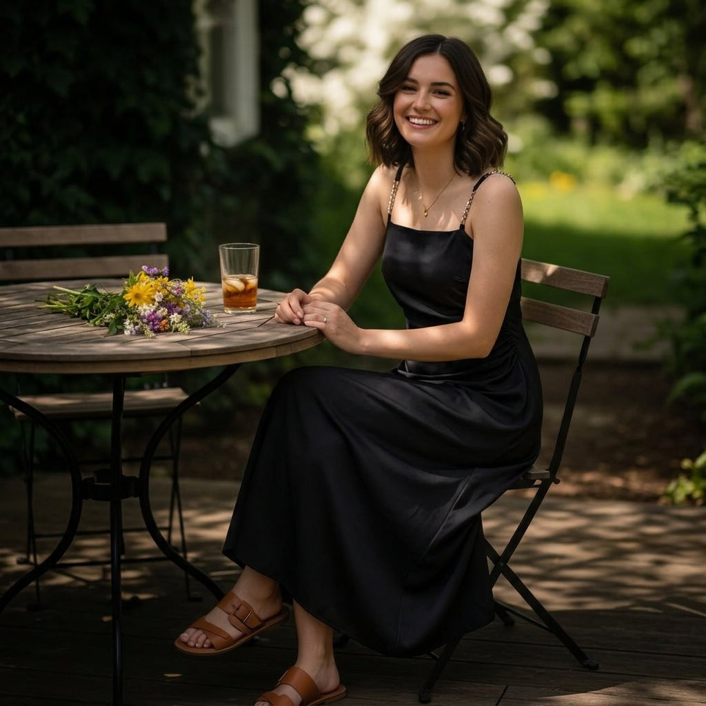 Noiréa™ Black Camisole Dress