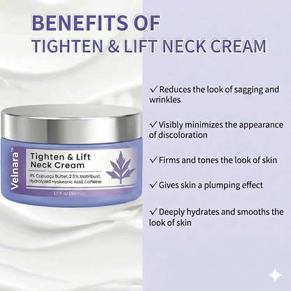 Velnara™Neck Cream – Lightens, Firms, and Smooths Fine Lines.