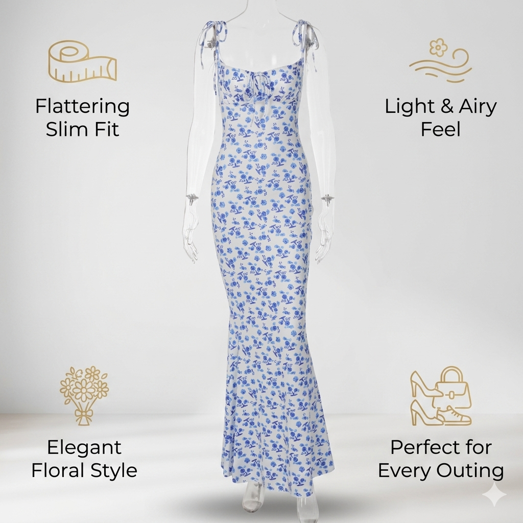 Verdant Vibe™Floral slim and sexy long dress