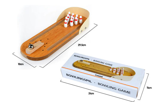 Wooden Mini Bowling Game for Kids - Interactive Toy