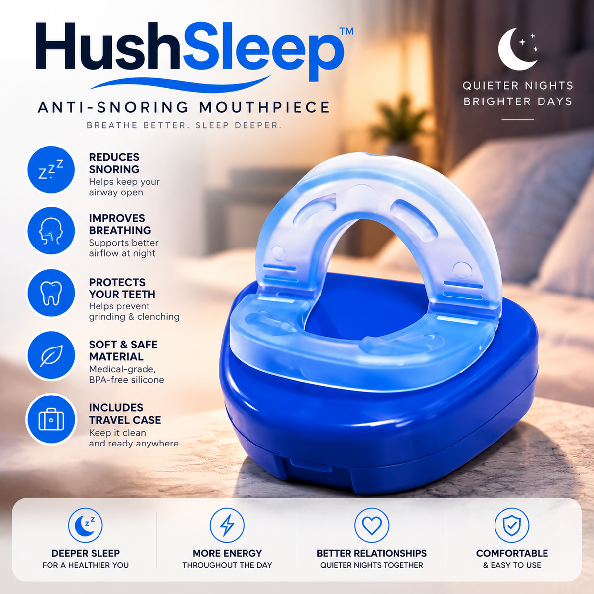 HushSleep™Anti-Snoring Mouthguard