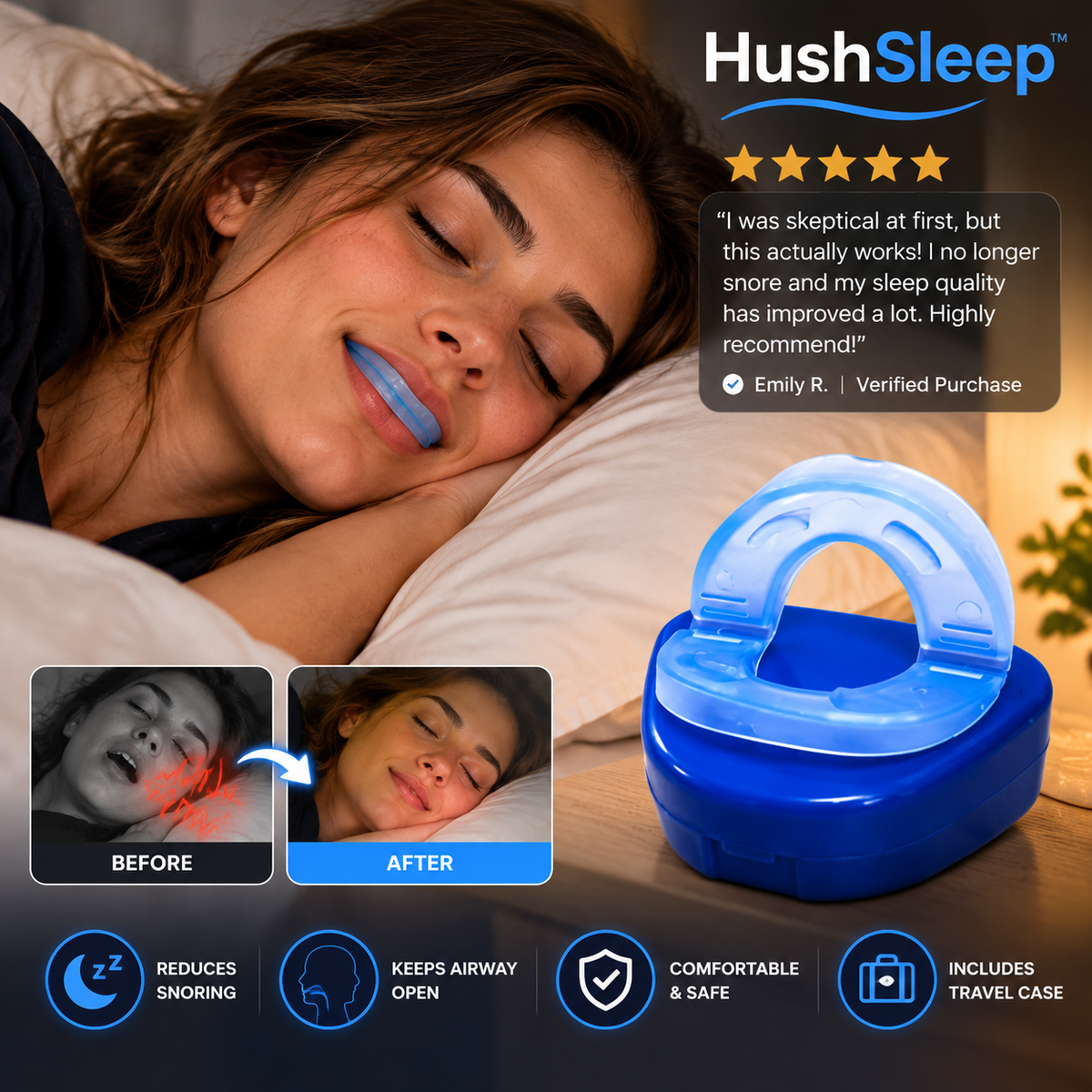 HushSleep™Anti-Snoring Mouthguard