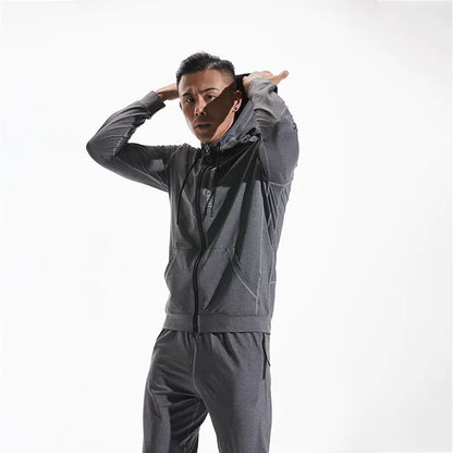 Men's Hooded Slim Fit Sports Jacket for Running