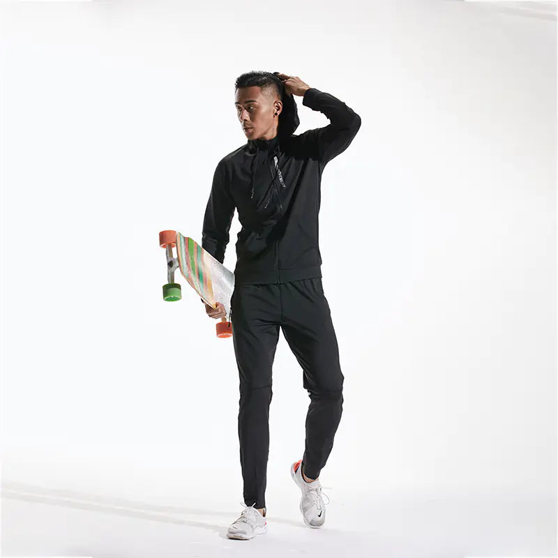 Men's Hooded Slim Fit Sports Jacket for Running