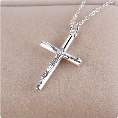 S925 Silver Jesus Cross Necklace