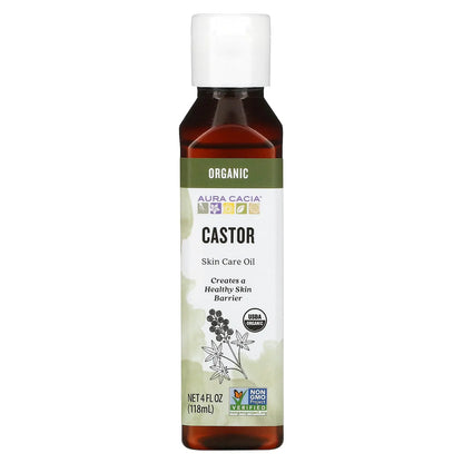 Aura Cacia Skin Care Oil - Organic Castor Oil - 4 Fl Oz