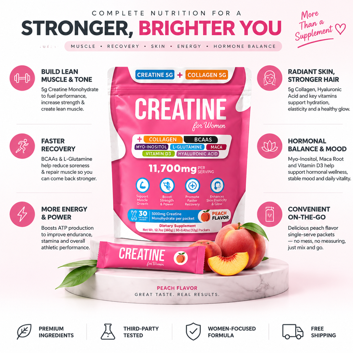Vioraé™Women's Hyaluronic Acid Folic Acid Powder